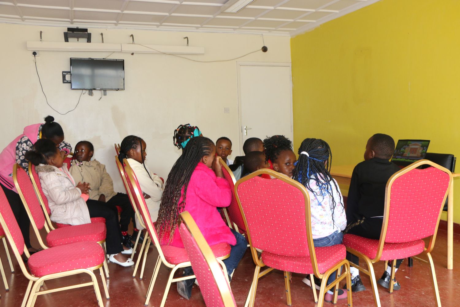 Techweavers academy learners in a session during a conference with parents